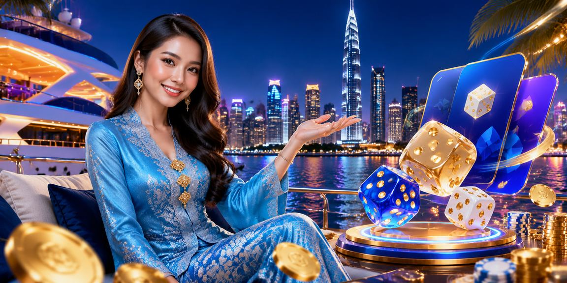 Perempuan berpakaian baju kurung memain permainan dadu di Kuala Lumpur